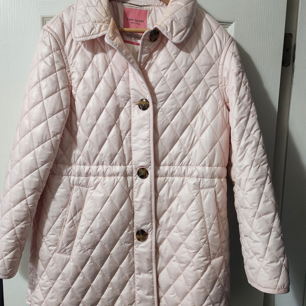 Kate Spade Light Pink Quilted Coat